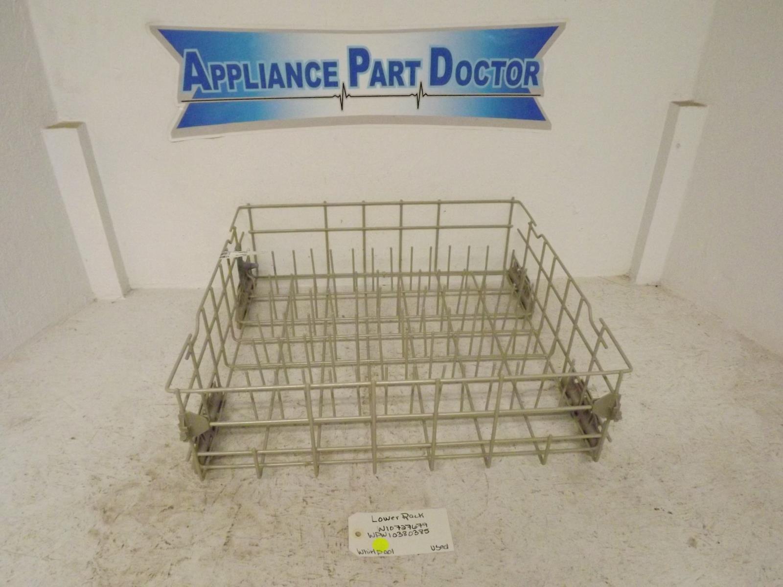 Whirlpool Dishwasher W10727679 WPW10380385 Lower Rack Used Whirlpool Dishwasher W10727679 WPW10380385 Lower Rack Used